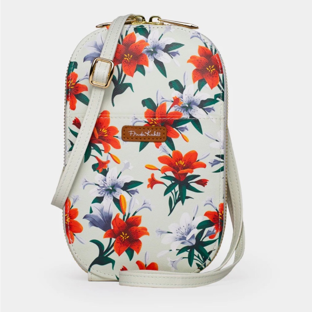 Frida Kahlo Tiger Lily Mint Crossbody Bag
